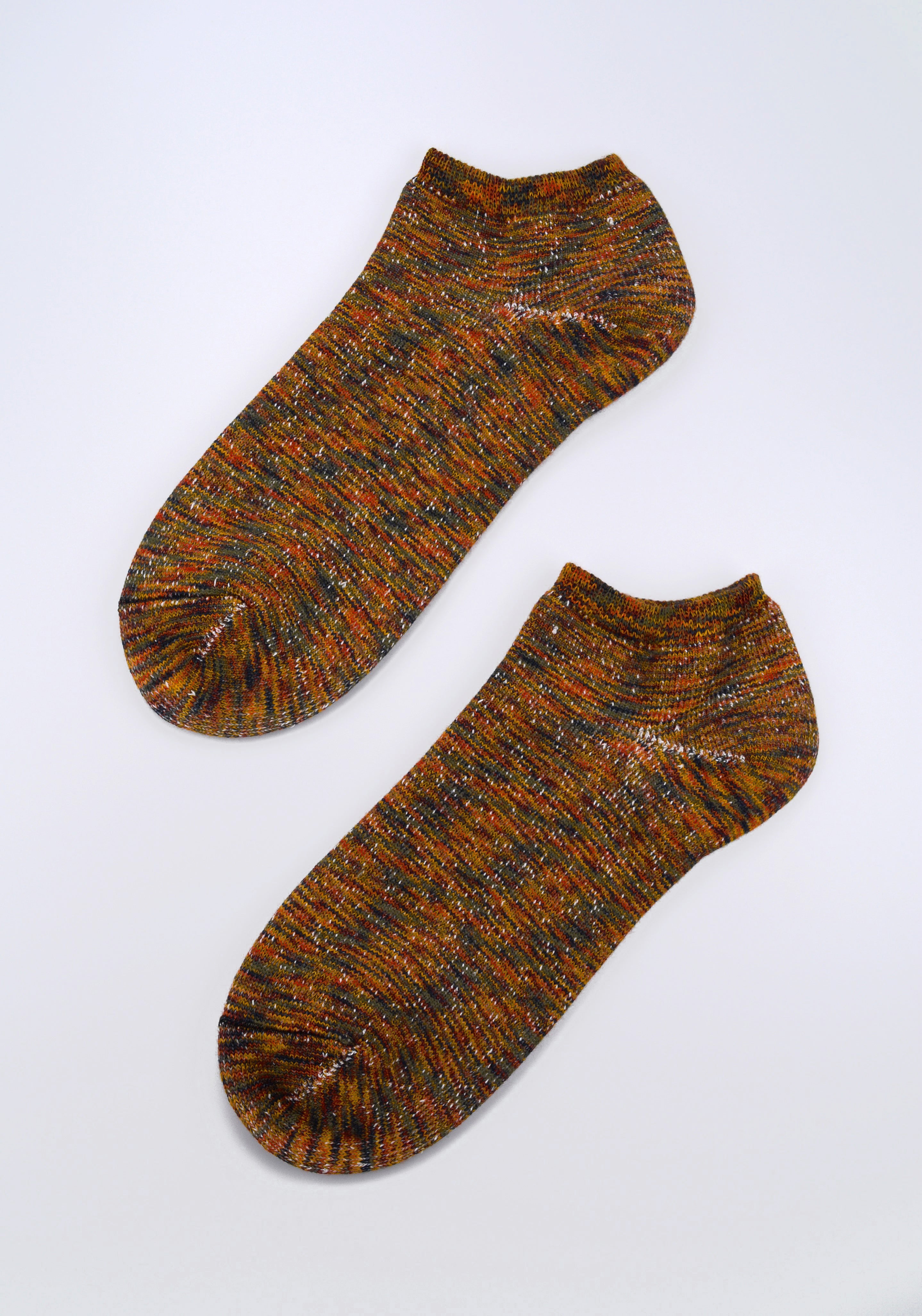 ROTOTO, washi pile short socks , savannah/multi coloured