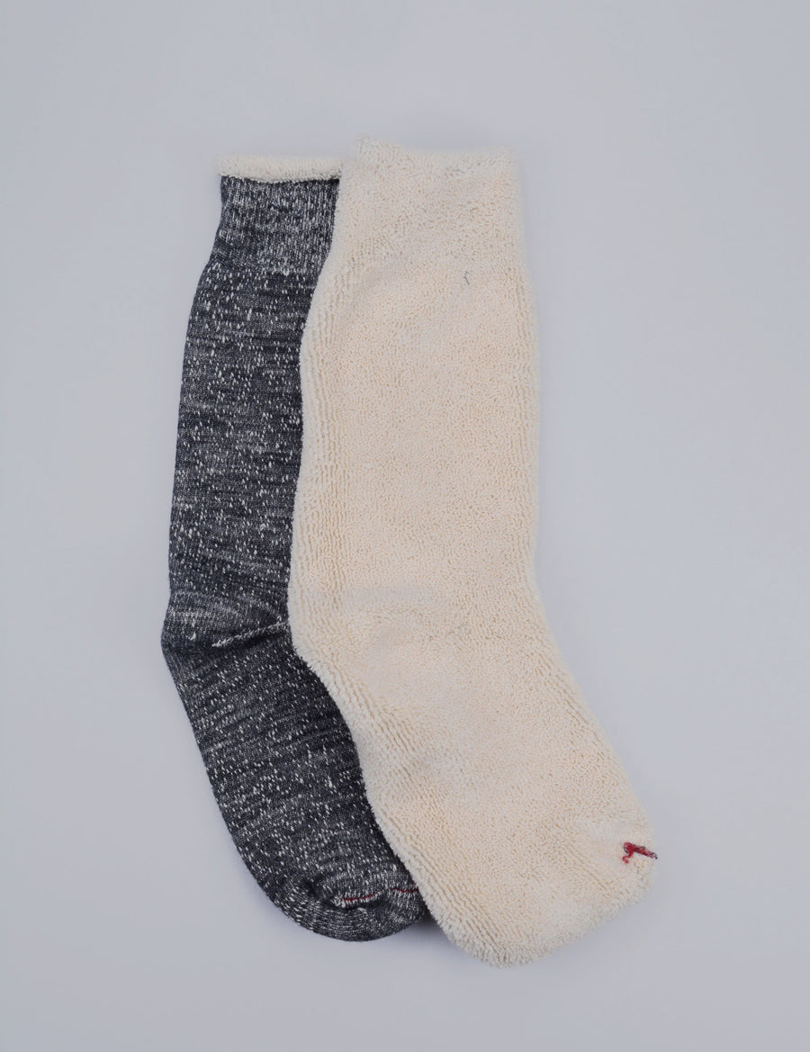 ROTOTO<p> double face crew socks<p>organic cotton + merino wool<p>charcoal