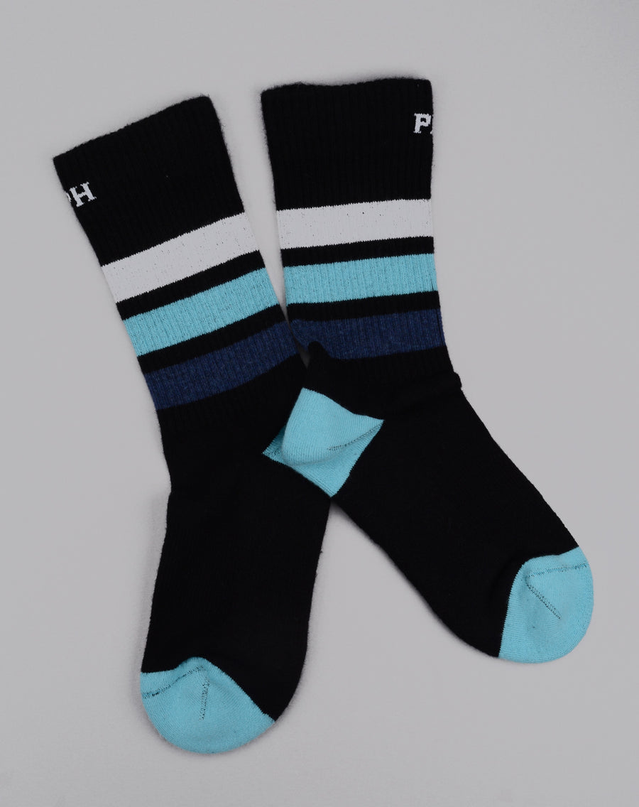 Peper Harow<p>organic sport<p>cotton crew socks<p>black