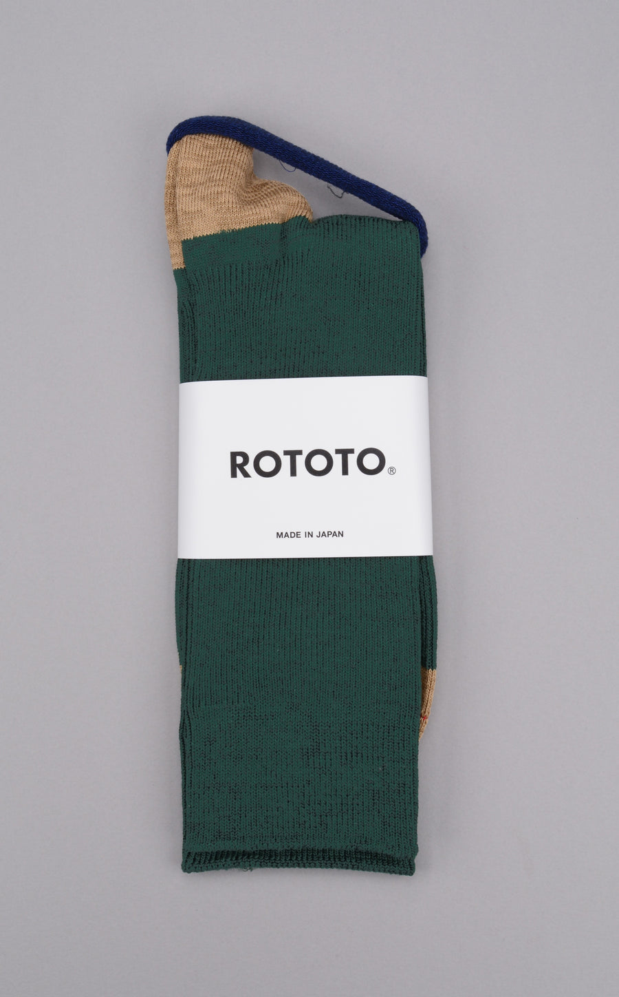 ROTOTO<p>organic cotton + recyled polyester<p>dark green/beige