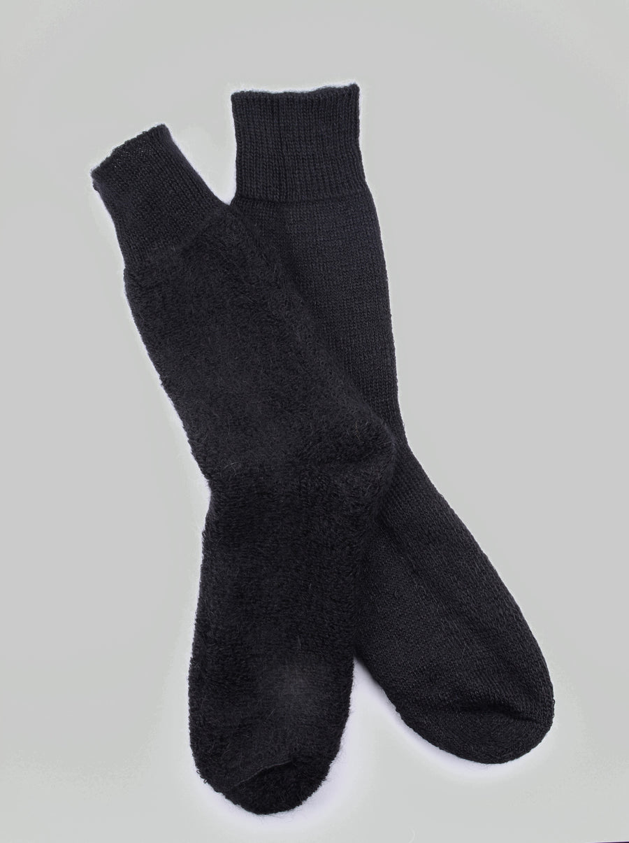 Mary Queen of Socks <p> Derbyshire <p>thick cosy mohair<p> black