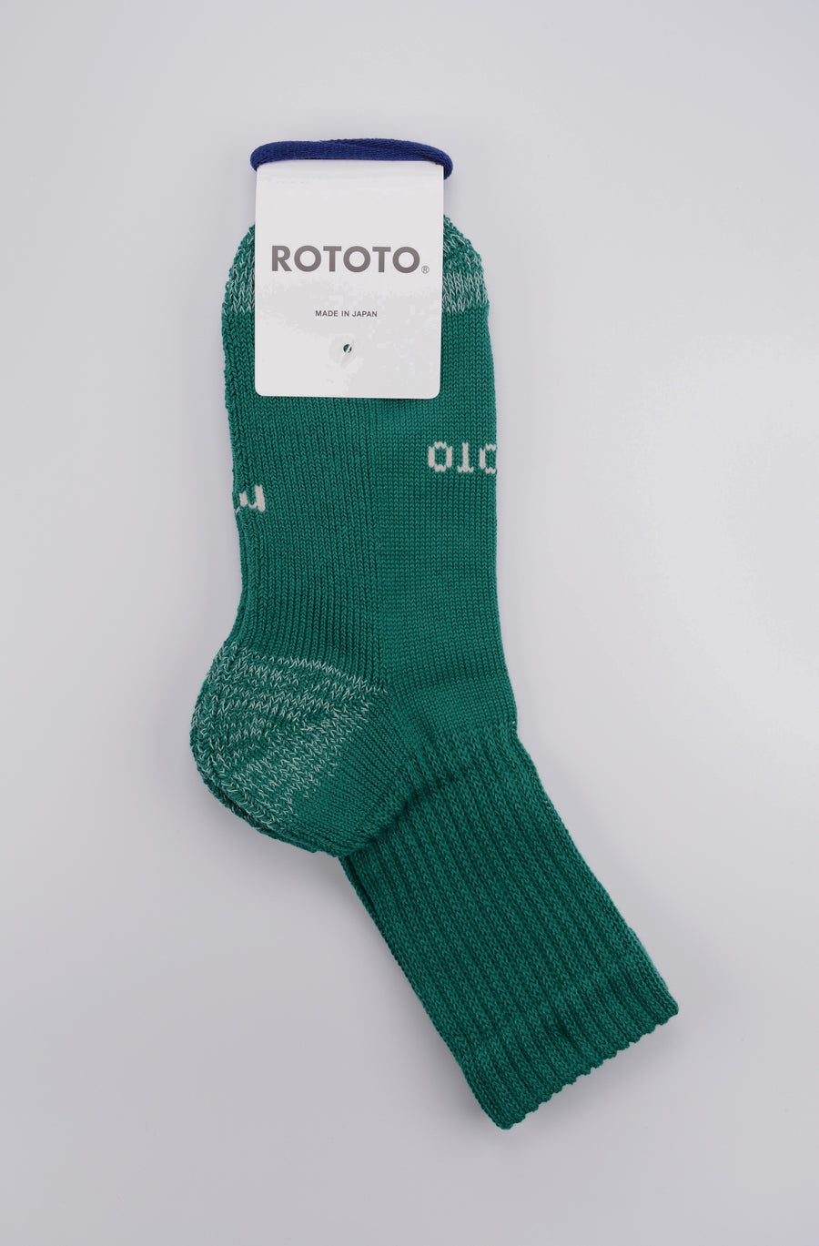 ROTOTO<p>everyday pile mini crew sock <p>green