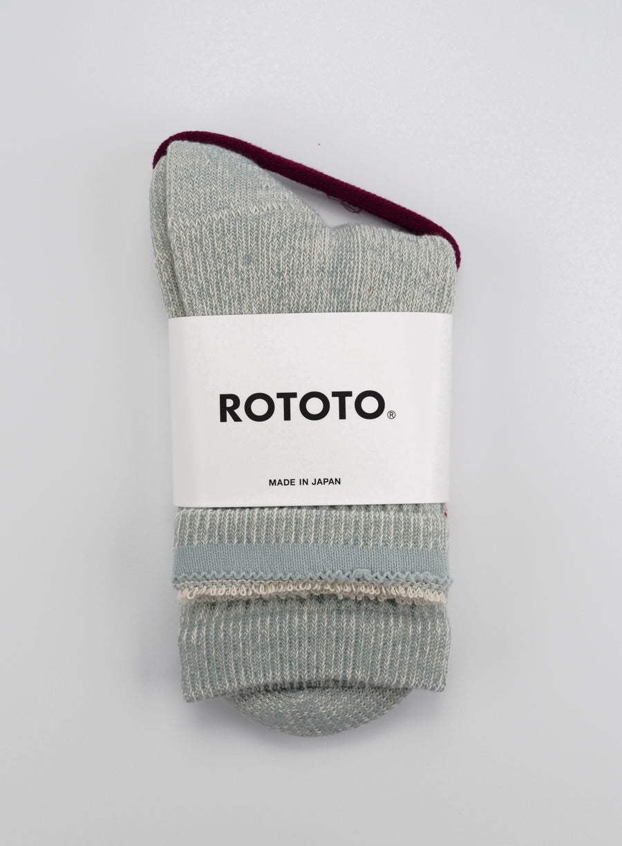 ROTOTO<p>double face  mini crew<p>organic cotton<p>light blue