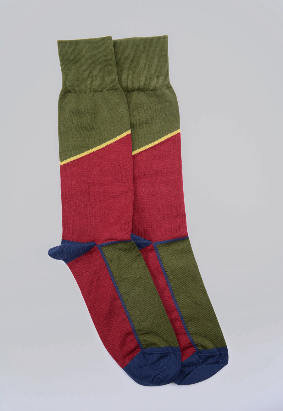 Peper Harow<p>hilltop<p>men's cotton crew socks<p>juniper