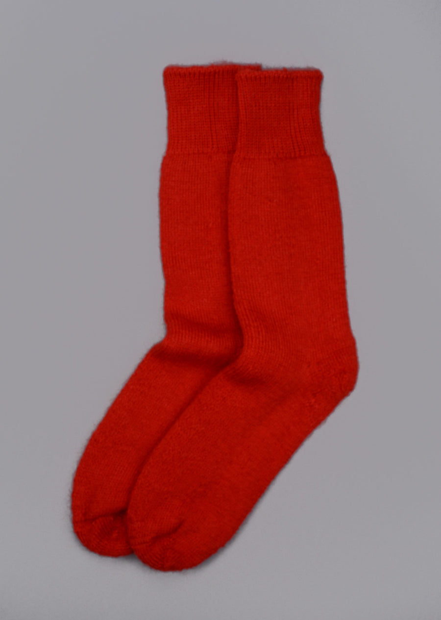 Mary Queen of Socks<p>  Derbyshire walking<p>thick cosy mohair<p> red