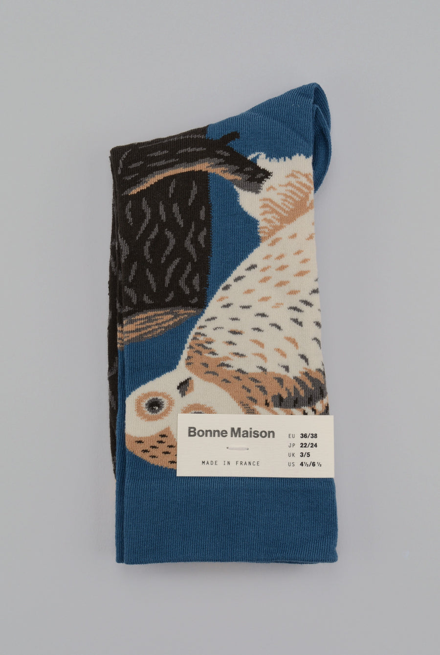 Bonne Maison<p>owl abyss<p>cotton crew socks