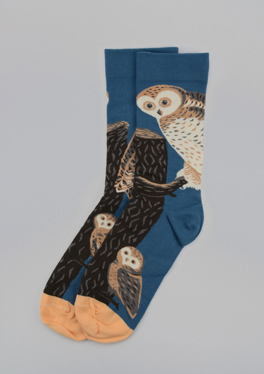 Bonne Maison<p>owl abyss<p>cotton crew socks