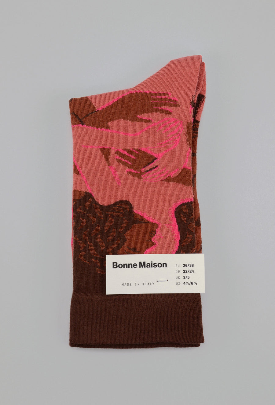 Bonne Maison<p>couple multico<p>cotton crew socks