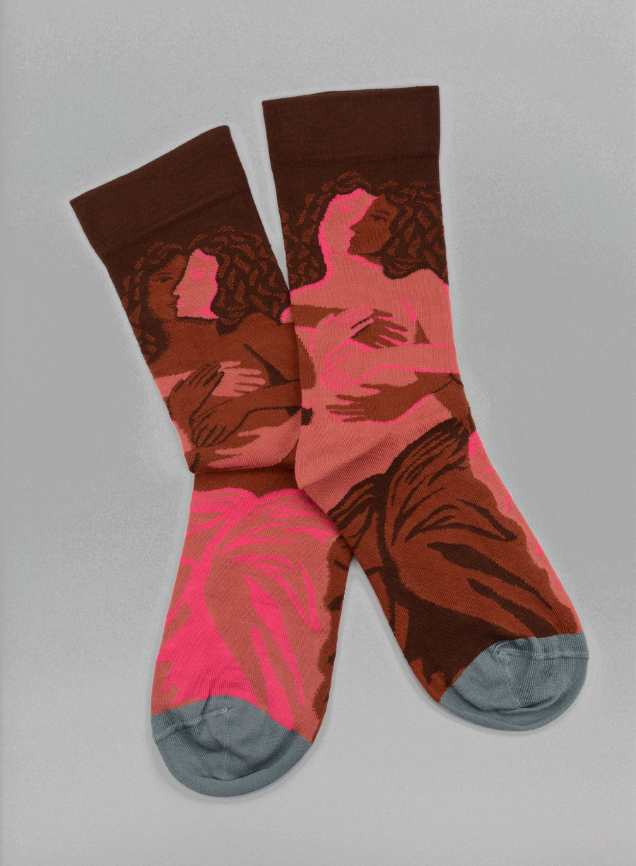 Bonne Maison<p>couple multico<p>cotton crew socks