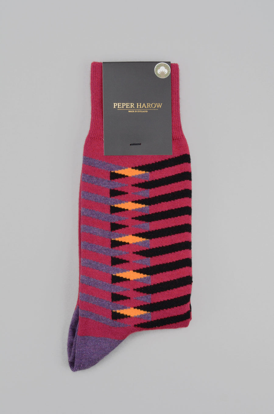 Peper Harow<p>symmetry<p>men's cotton crew socks<p>red