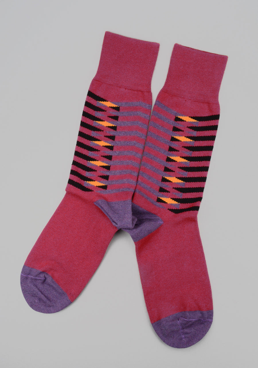 Peper Harow<p>symmetry<p>men's cotton crew socks<p>red