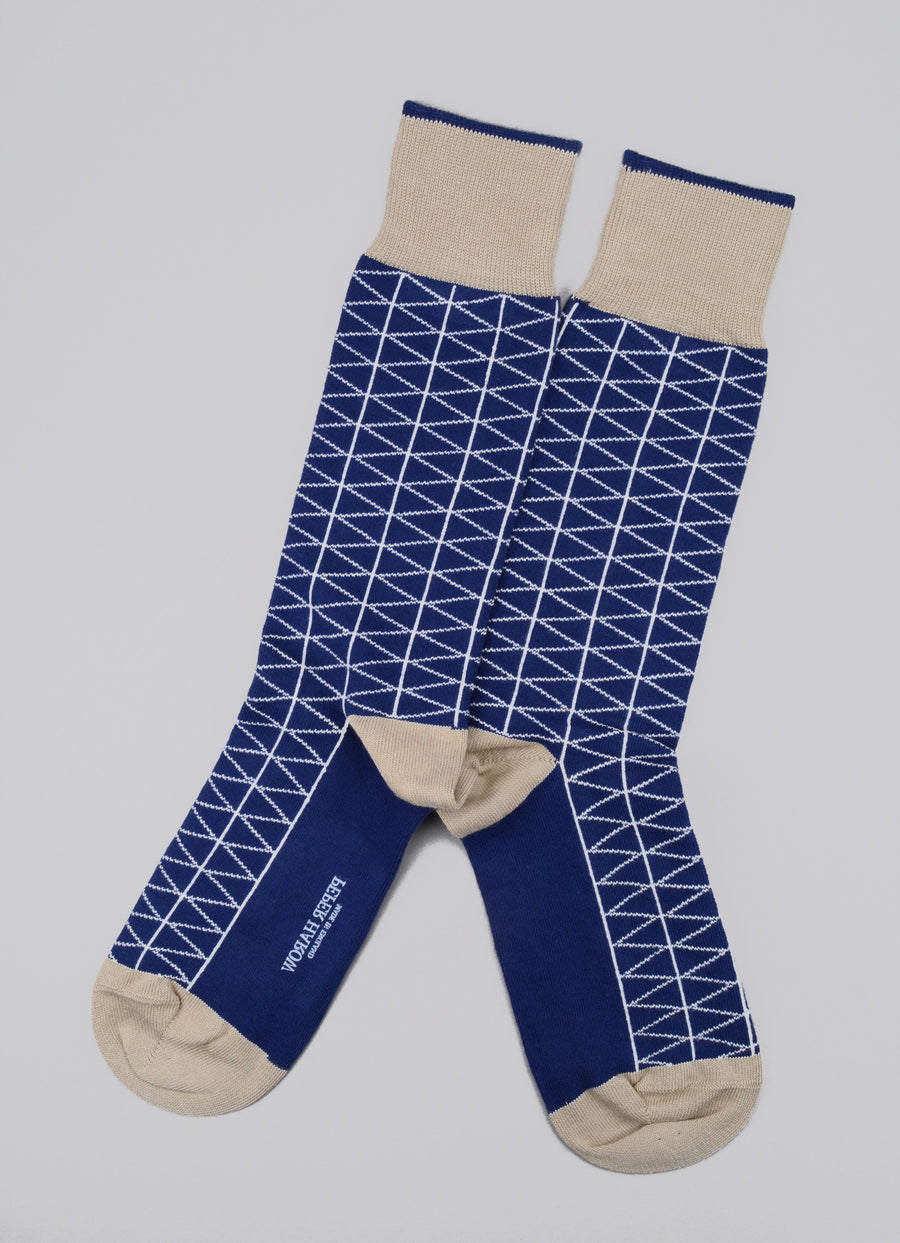 Peper Harow<p>tritile<p>men's cotton crew socks<p>royal blue