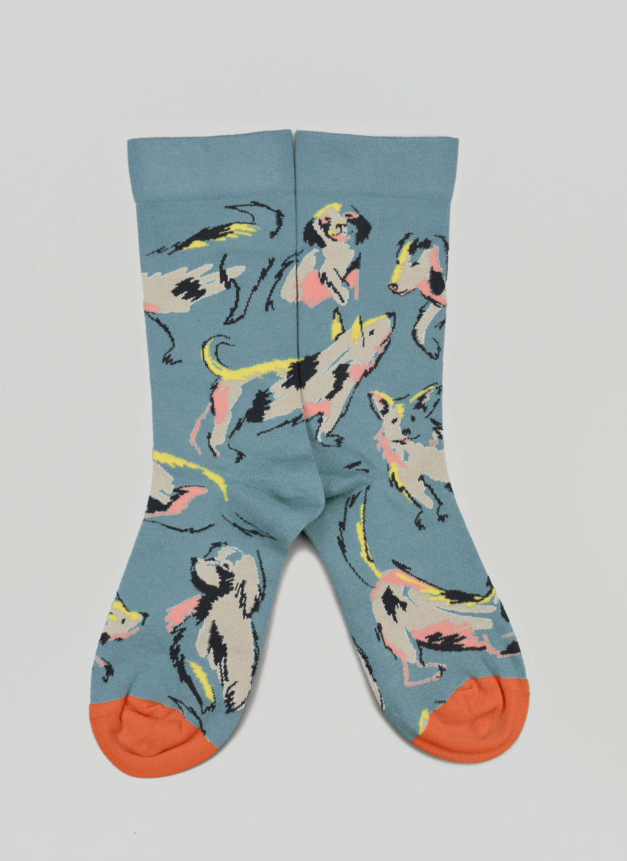 Bonne Maison<p>dogs arctique<p>crew cotton socks