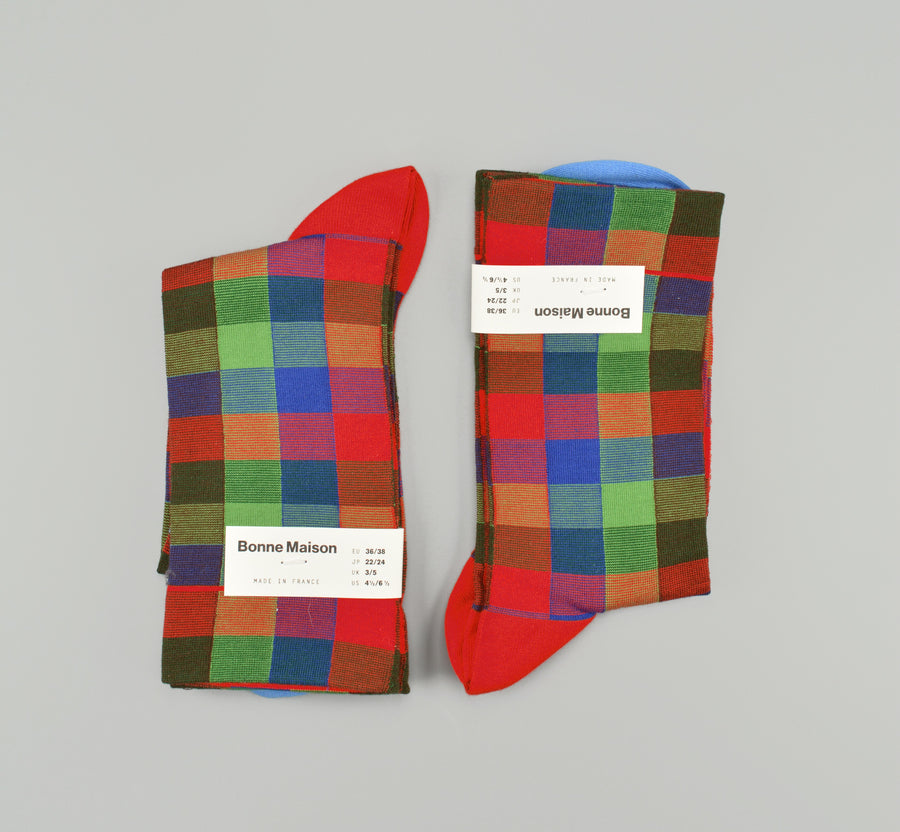 Bonne Maison<p>tiles<p>crew cotton socks