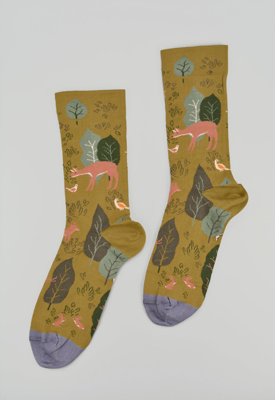 Bonne Maison<p>fauna absinthe<p>crew cotton socks