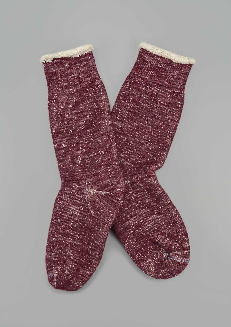 ROTOTO<p> double face crew socks<p>organic cotton + merino wool<p>grape