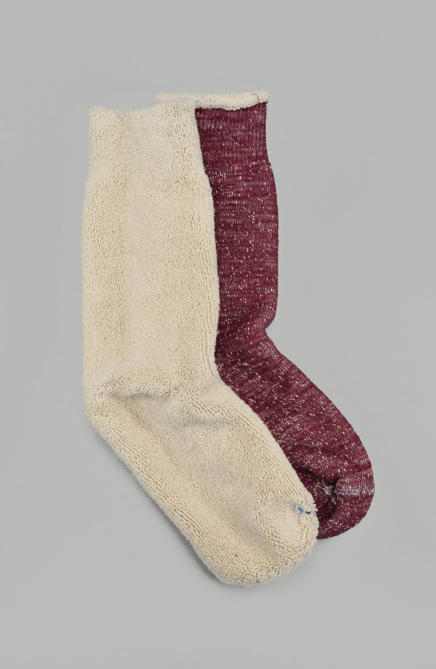 ROTOTO<p> double face crew socks<p>organic cotton + merino wool<p>grape