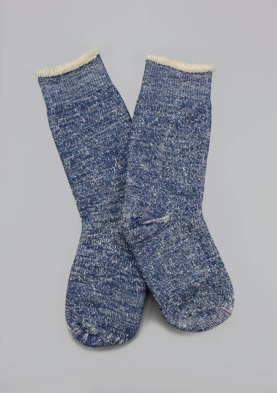 ROTOTO<p> double face crew socks<p>organic cotton + merino wool<p>ocean