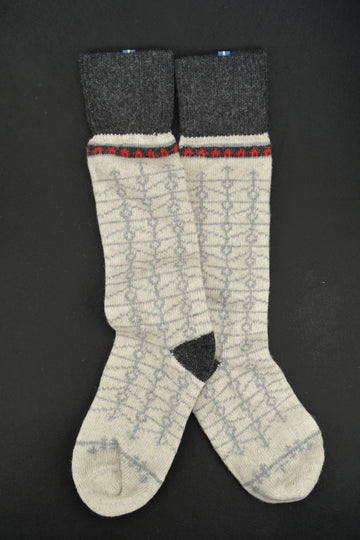 Ojbro<p>eksharad kalk<p>wool long sock<p>off white