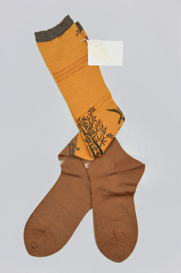 Antipast<p>olive harvest<p>knee high wool sock<p>mustard