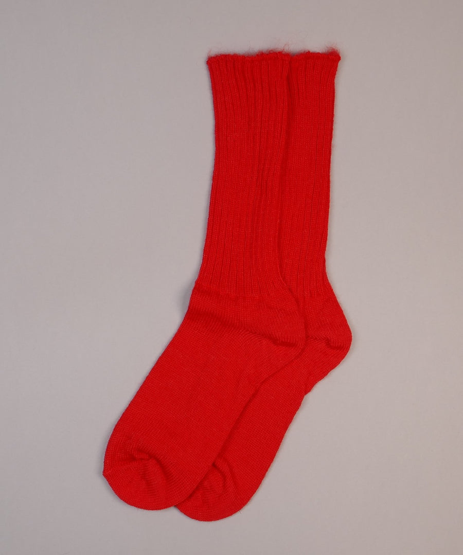 Mary Queen of Socks<p>Sussex loose top<p>mohair crew socks<p>red