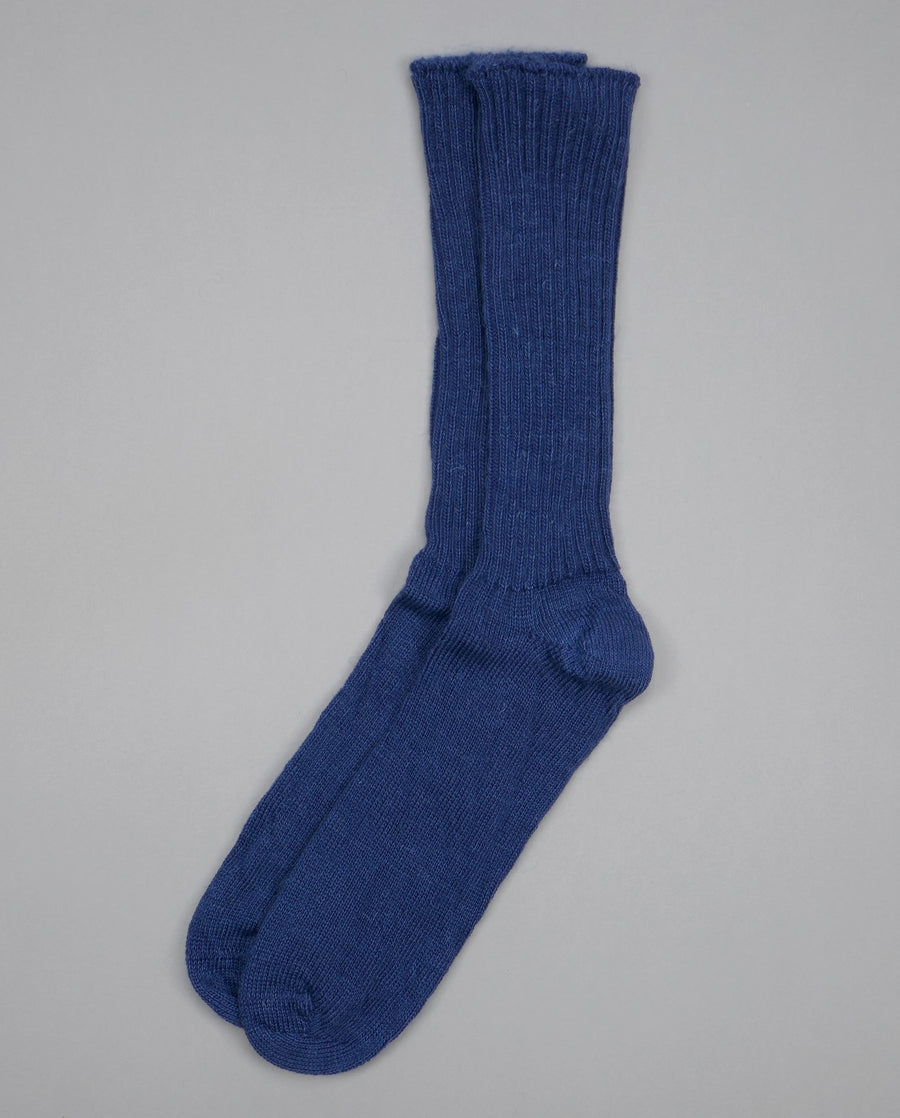 Mary Queen of Socks<p>Sussex loose top<p>mohair crew socks<p>dark blue/navy