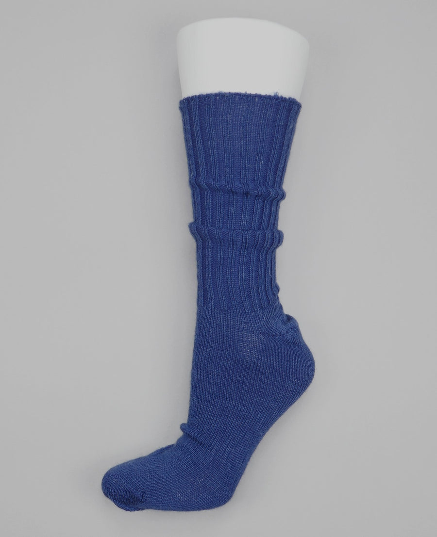 Mary Queen of Socks<p>Sussex loose top<p>mohair crew socks<p>dark blue/navy